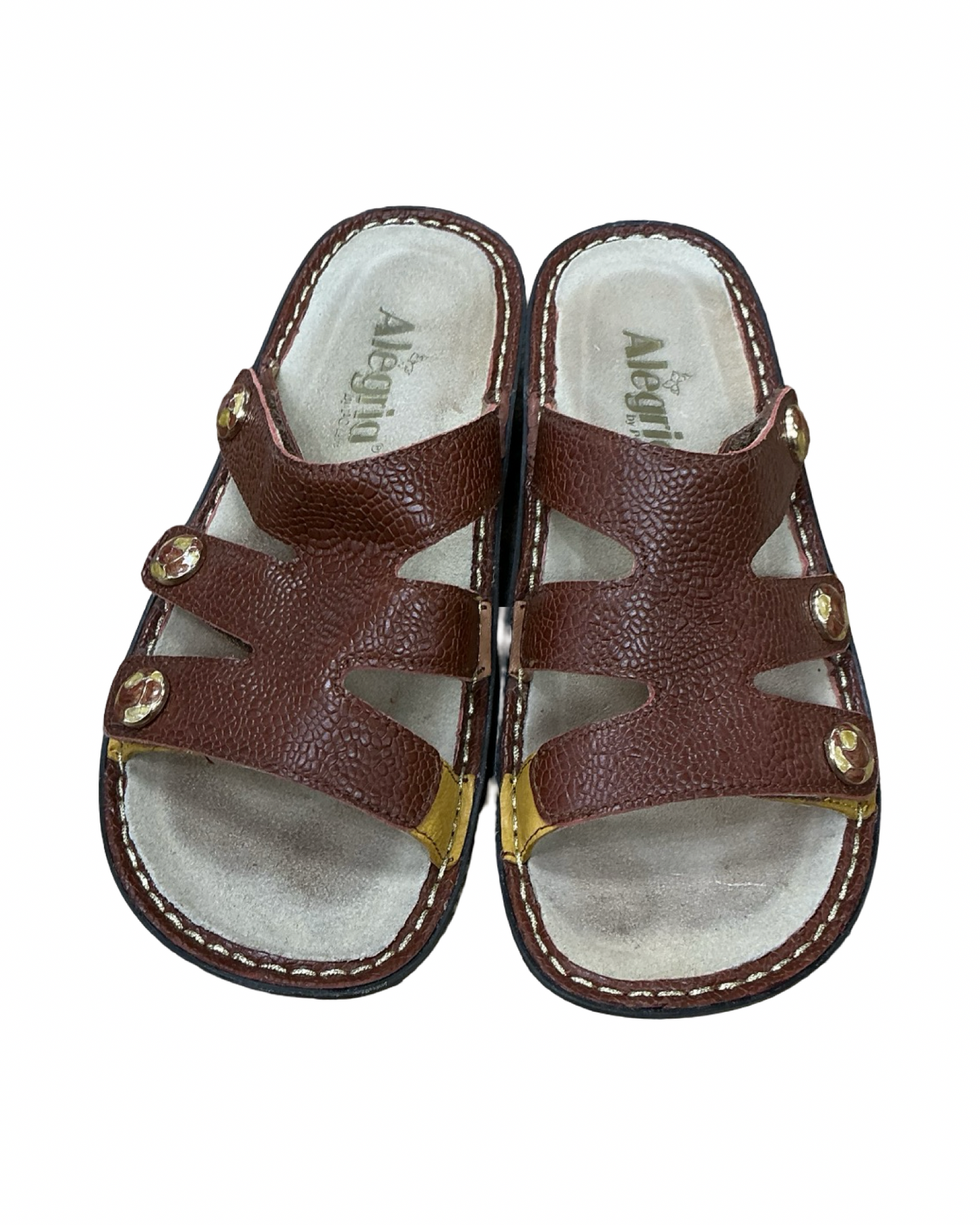 Sandals Flats By Alegria In Brown, Size:5.5