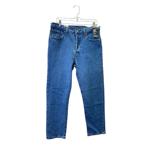 Jeans Cropped By Levis In Blue Denim, Size:12