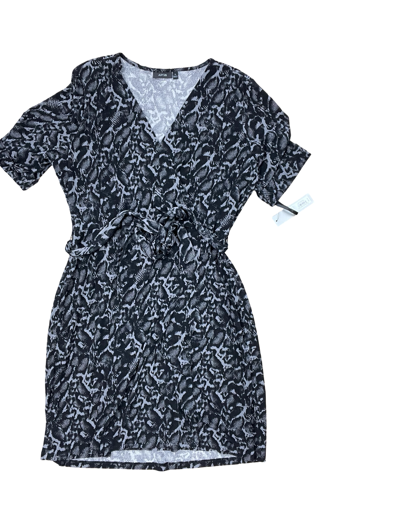 Dress Casual Midi By Apt 9 In Black & Grey, Size:Xl