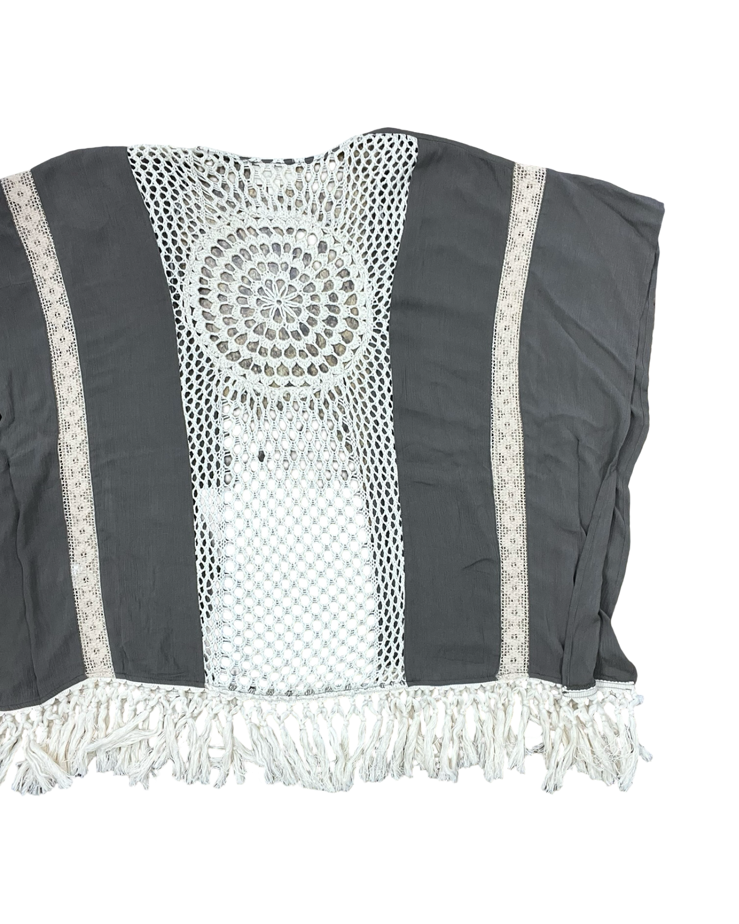 Cardigan By Clothes Mentor In Cream & Green, Size:L