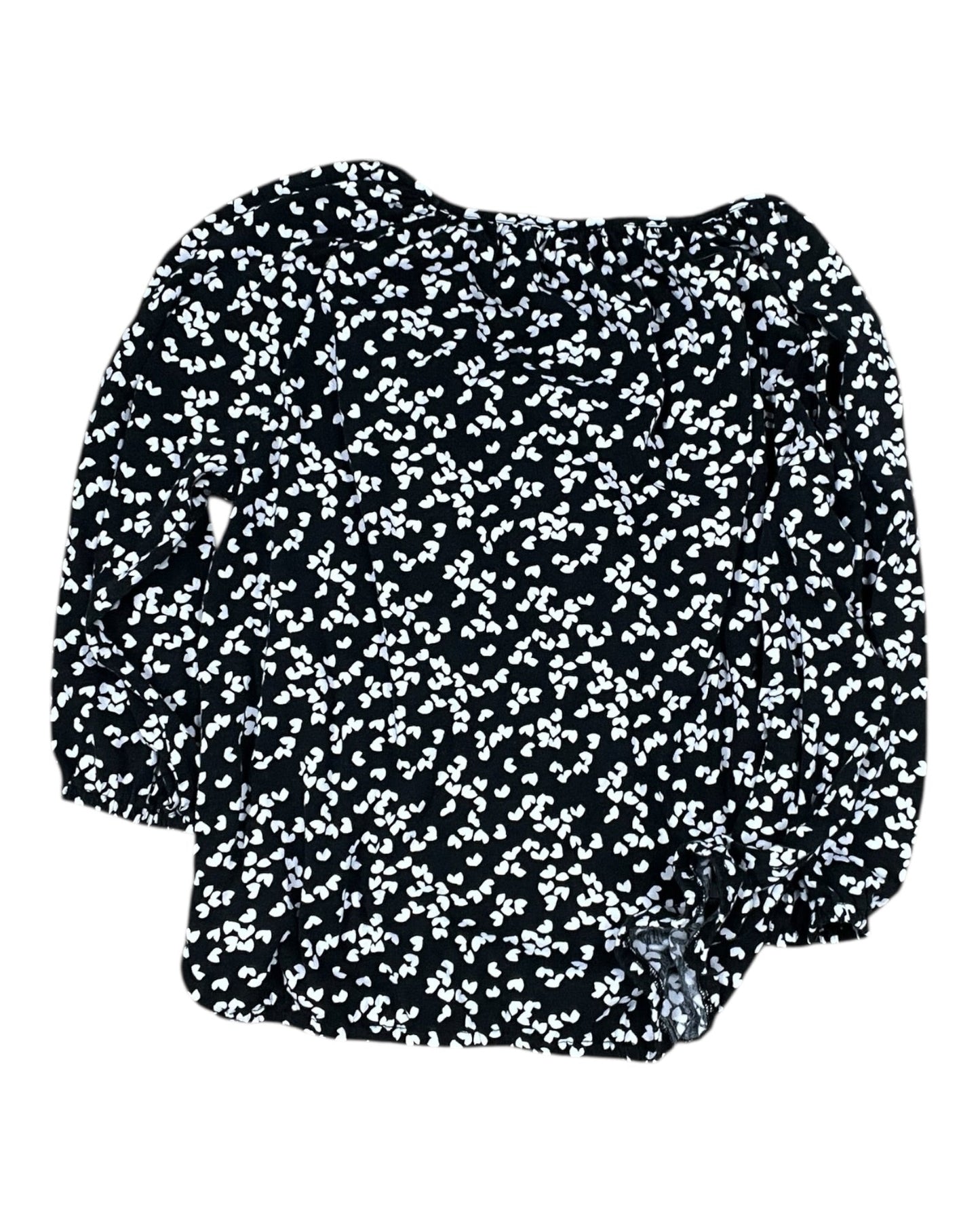 Top 3/4 Sleeve By Michael By Michael Kors In Black & White, Size:L