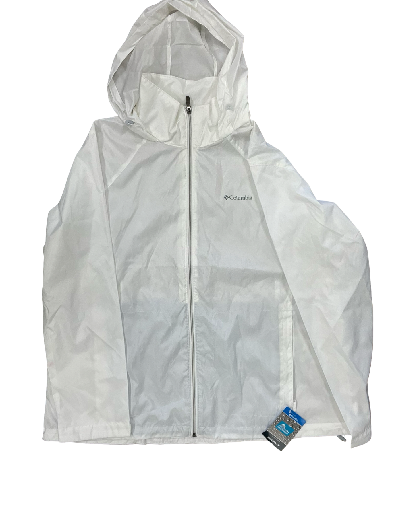Jacket Windbreaker By Columbia In White, Size:2X