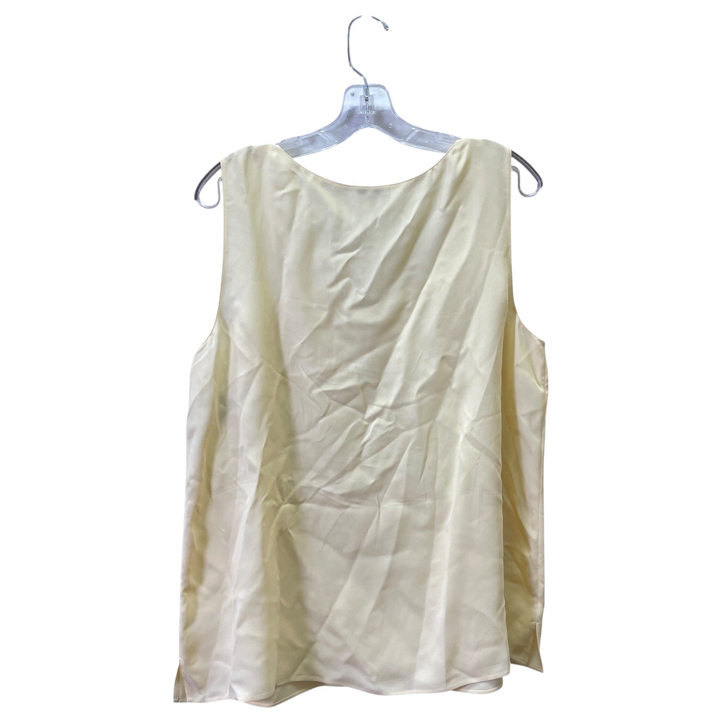 Top Sleeveless Designer By Lafayette 148 In Yellow, Size:Xl