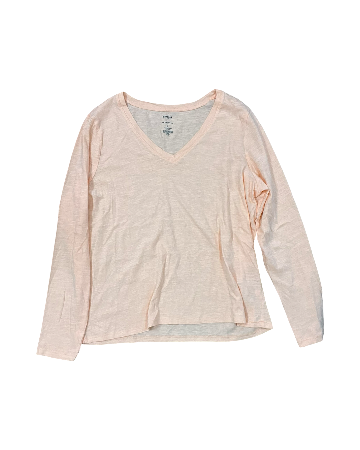 Top Ls Basic By Sonoma In Orange, Size:L