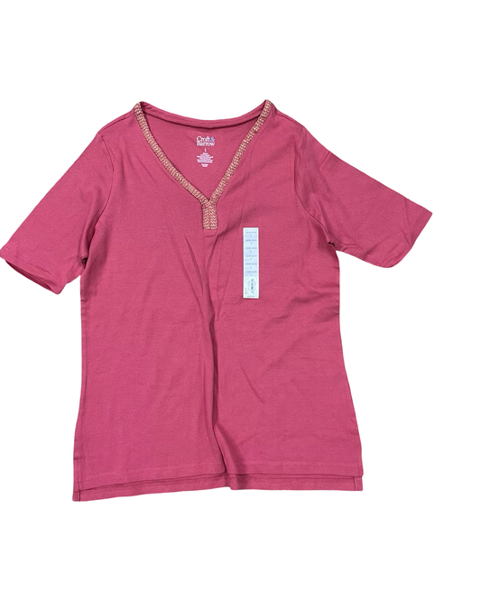 Top Ss By Croft And Barrow In Pink, Size:L