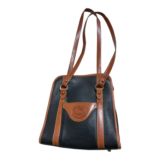 Handbag Designer By Dooney And Bourke In Black & Tan, Size:Small