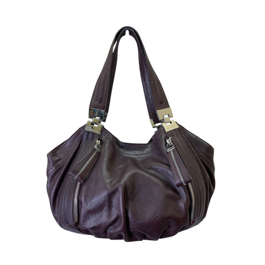 Handbag Leather By B. Makowsky In Brown, Size:Large