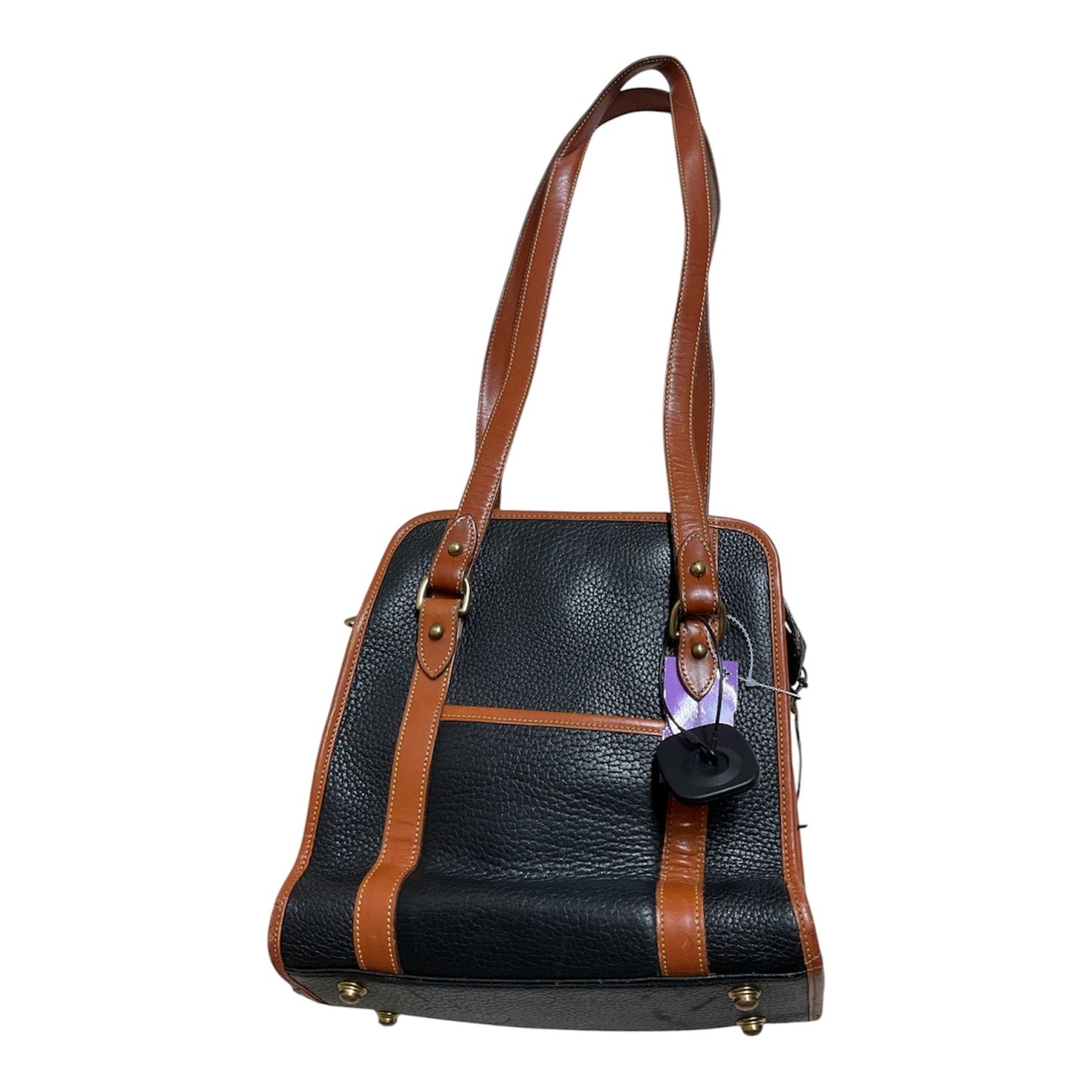 Handbag Designer By Dooney And Bourke In Black & Tan, Size:Small