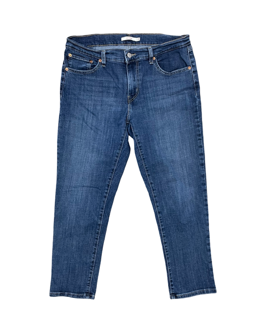 Jeans Boyfriend By Levis In Blue Denim, Size:10