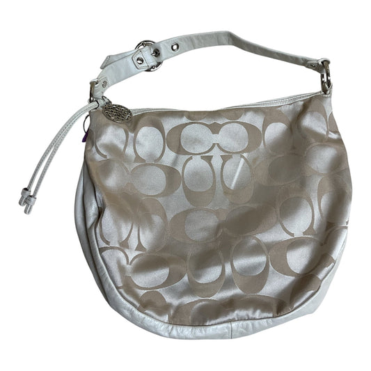 Handbag Designer By Coach In Cream, Size:Large