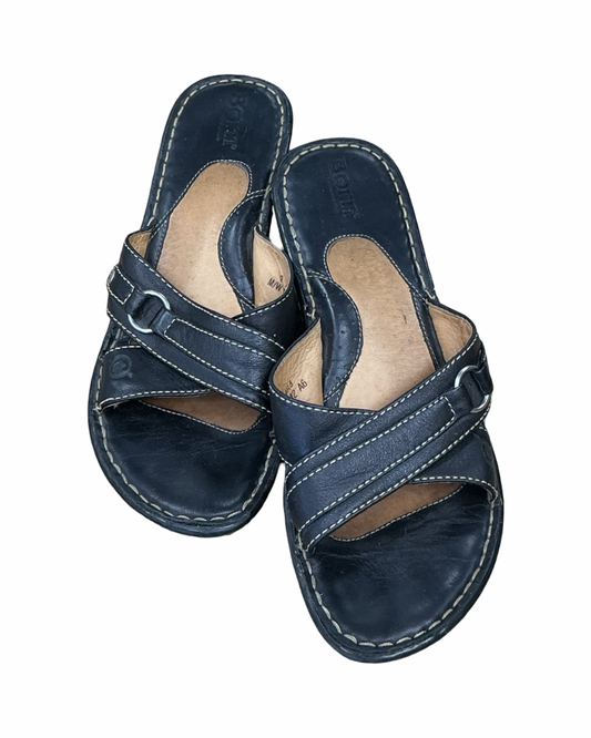 Sandals Heels Platform By Born In Black, Size:9