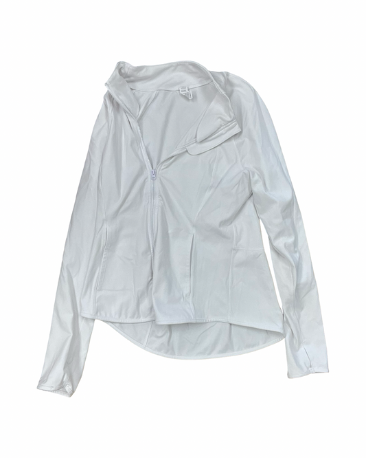 Athletic Jacket By Yogalicious In White, Size:2X