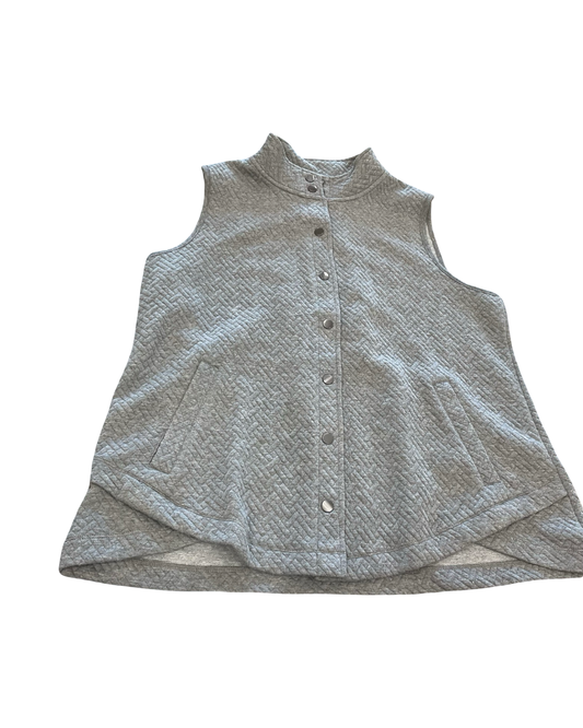 Vest Puffer & Quilted By Coldwater Creek In Grey, Size:Xl