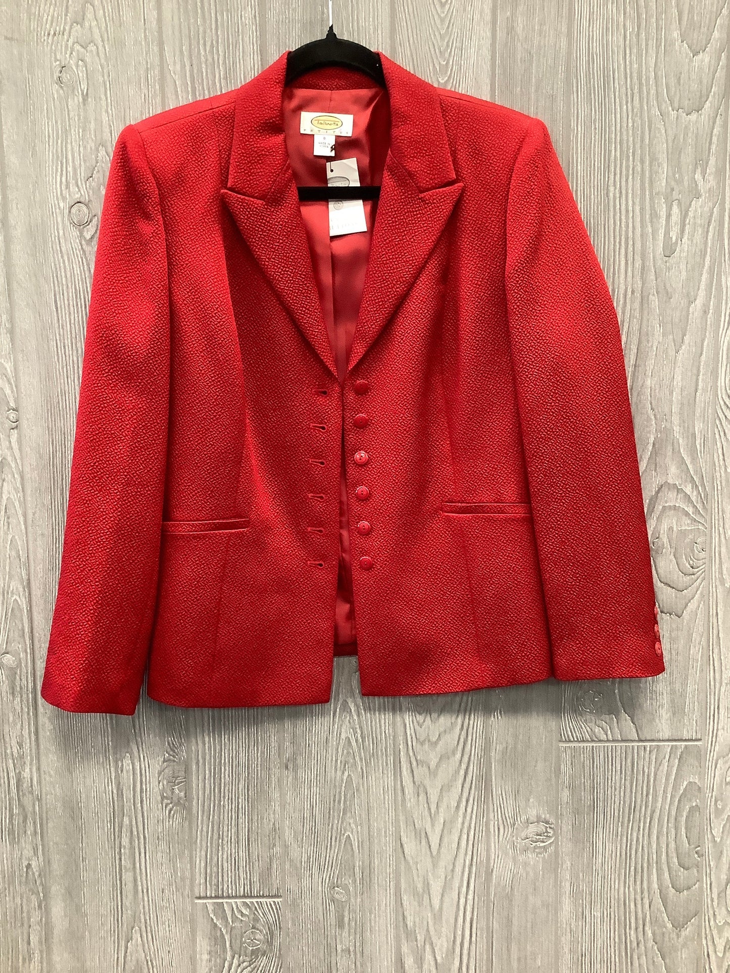 Red Blazer Talbots, Size M