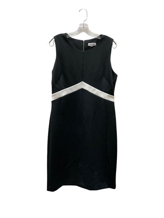 Dress Party Midi By Calvin Klein In Black & White, Size:L