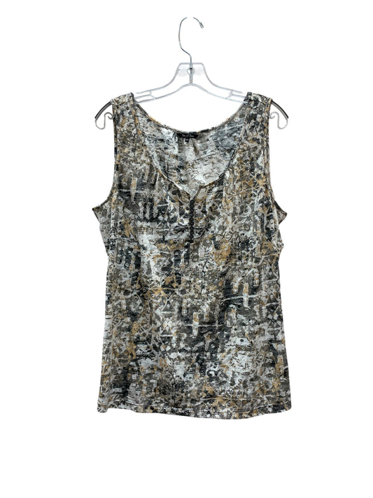 Top Sleeveless Basic By Nic + Zoe In Brown, Size:Xl