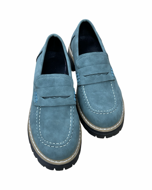 Shoes Flats By Clothes Mentor In Green, Size:6.5