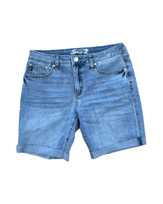 Shorts By Seven 7 In Blue Denim, Size:8