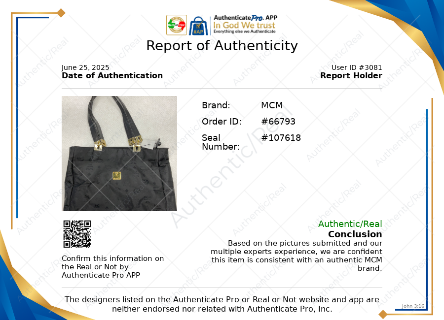 Vintage Monogram Nylon Tote By Mcm, Size: Medium