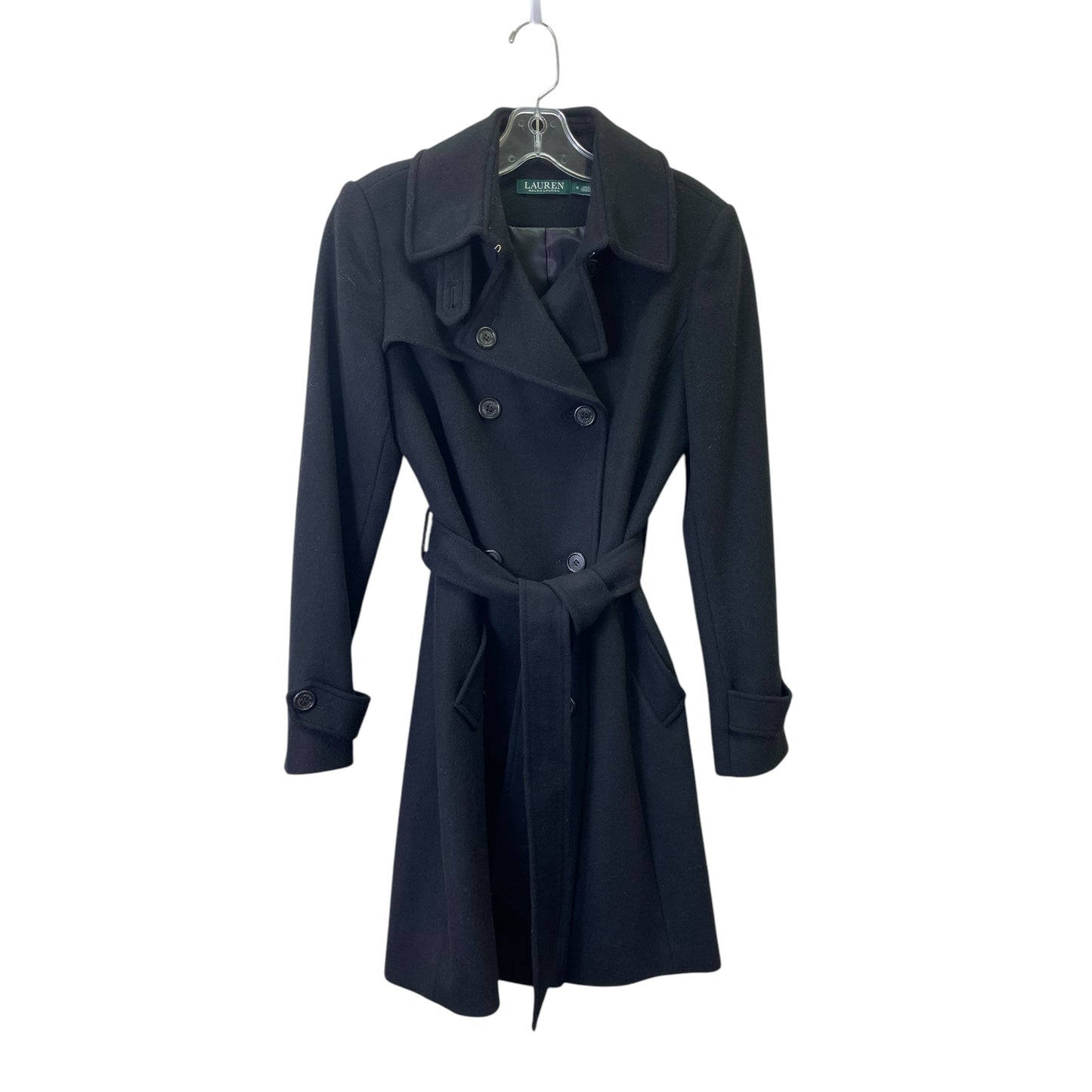 Coat Wool By Lauren By Ralph Lauren In Black, Size:Xs