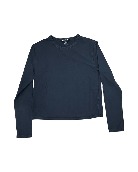 Athletic Top Ls Crewneck By Athleta In Black, Size:Xs