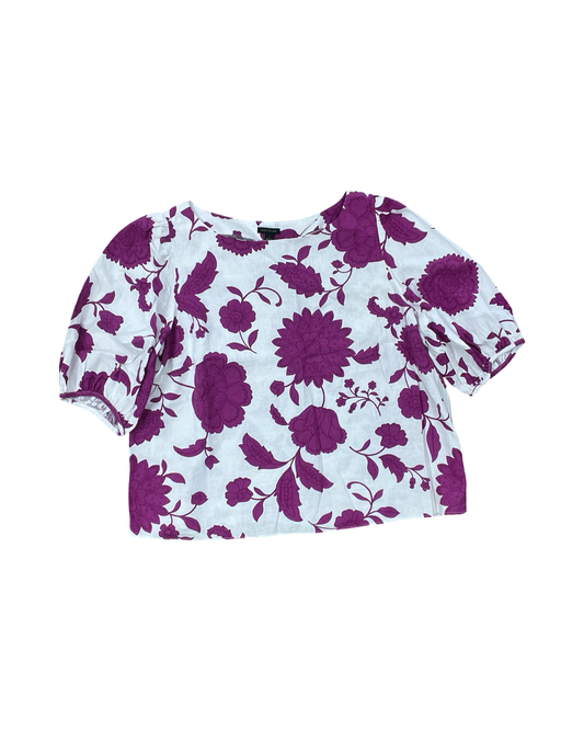 Top Ss By Ann Taylor In Purple & White, Size:L