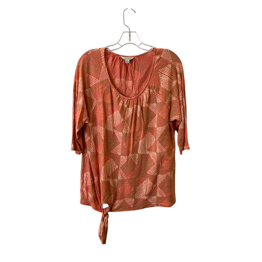 TOP 3/4 SLEEVE by LUCKY BRAND In CORAL, Size: 1X
