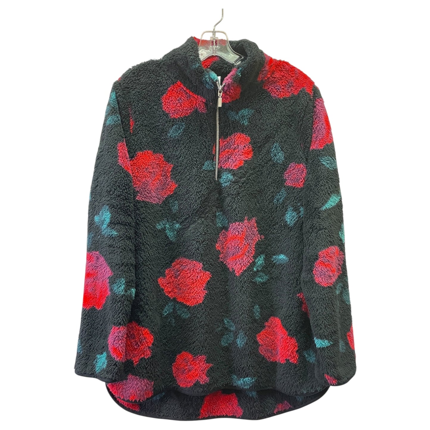 Athletic Sweatshirt Crewneck By Livi Active In Black & Red, Size:1X