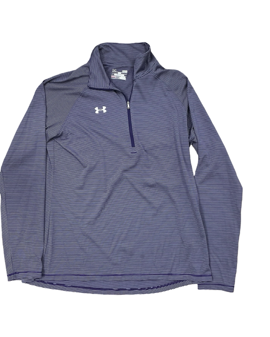 Athletic Top Ls Collar By Under Armour In Purple, Size:L