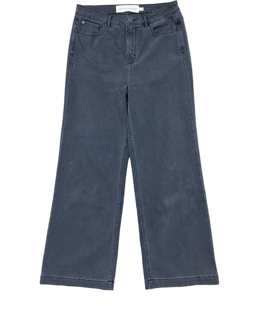Jeans Wide Leg By Soft Surroundings In Black Denim, Size:8
