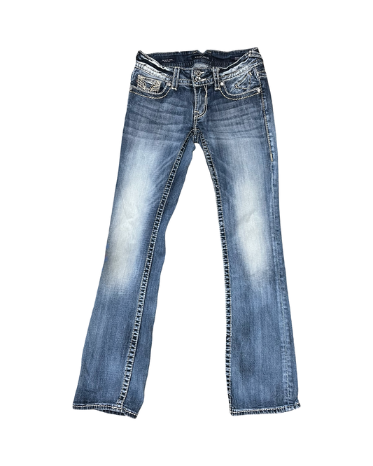 Jeans Boot Cut By Vigoss In Blue Denim, Size:2