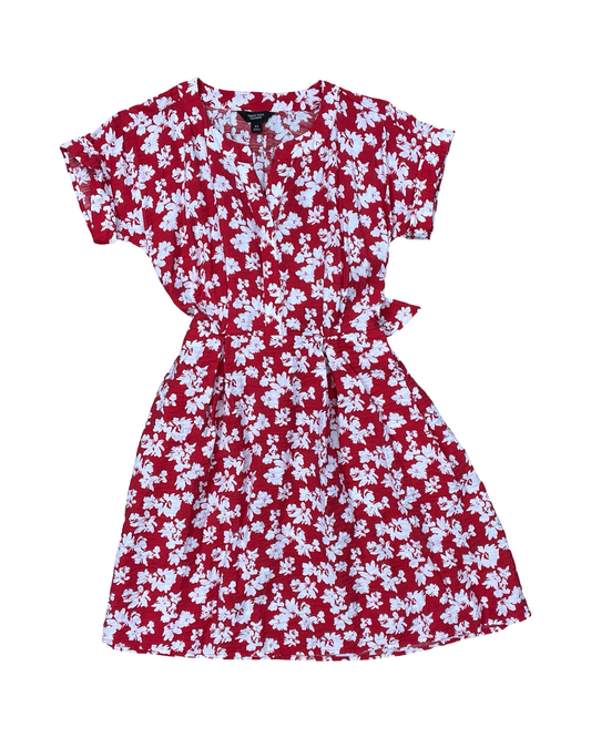 Dress Casual Midi By Simply Vera In Red & White, Size:Xs