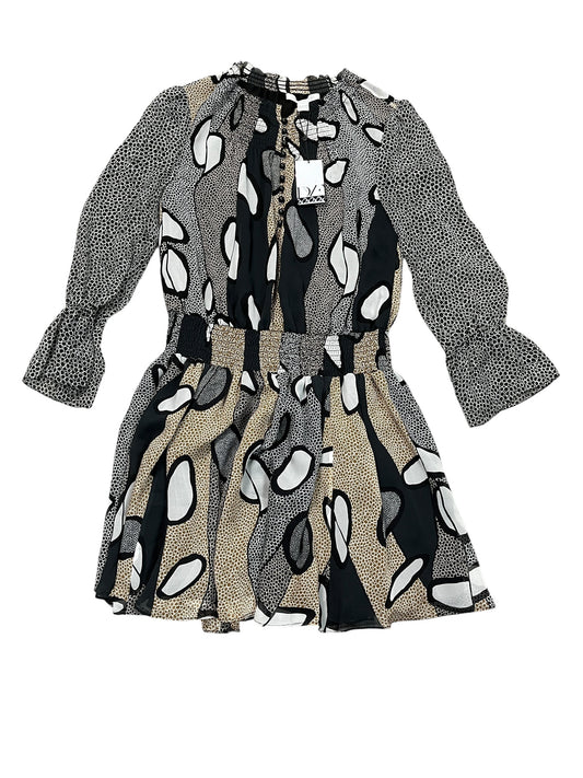 Dress Designer By Diane Von Furstenberg In Black & Tan, Size:M