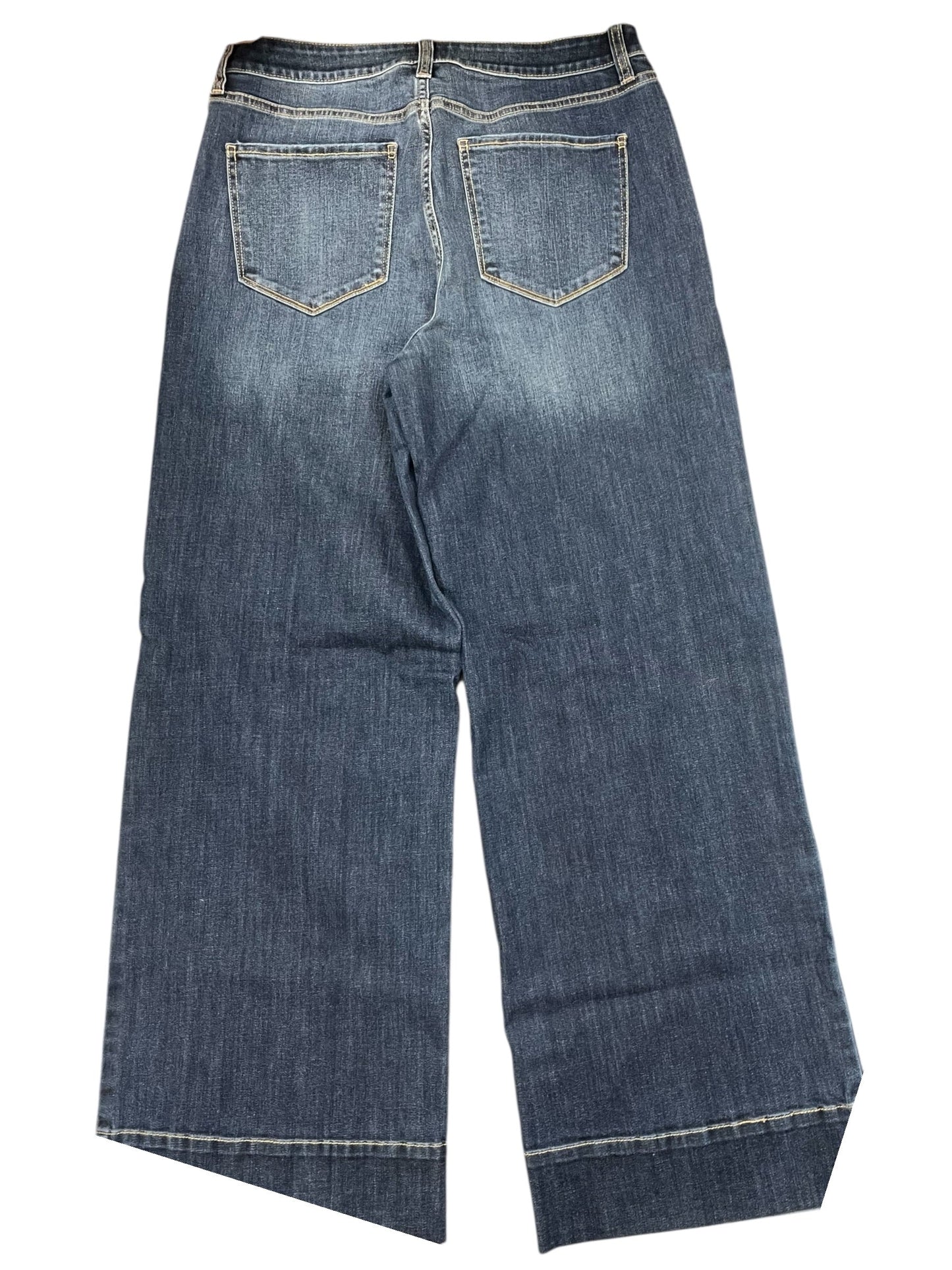 Jeans Wide Leg By Ana In Blue Denim, Size:10