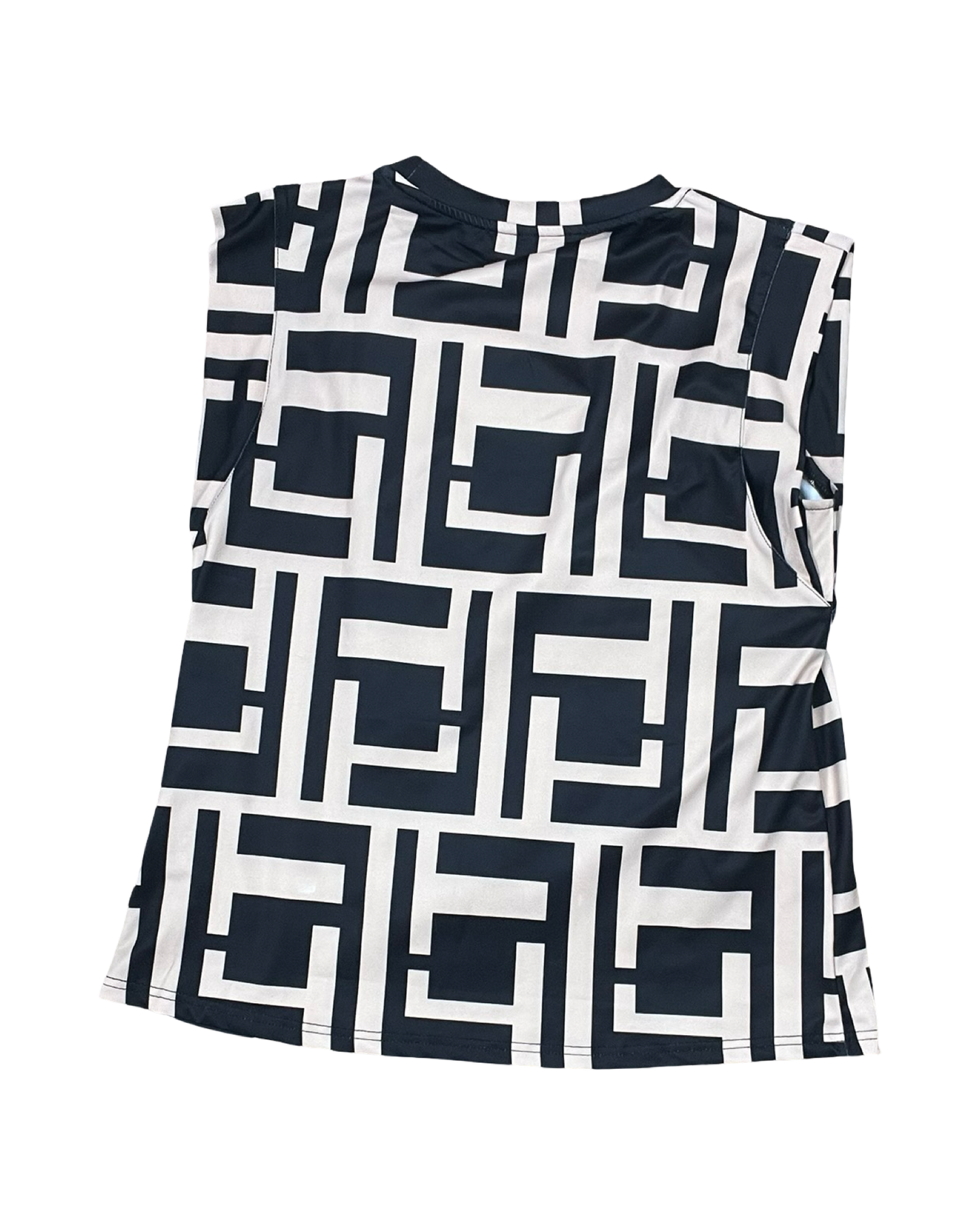 Top Sleeveless By Clothes Mentor In Black & Tan, Size:M