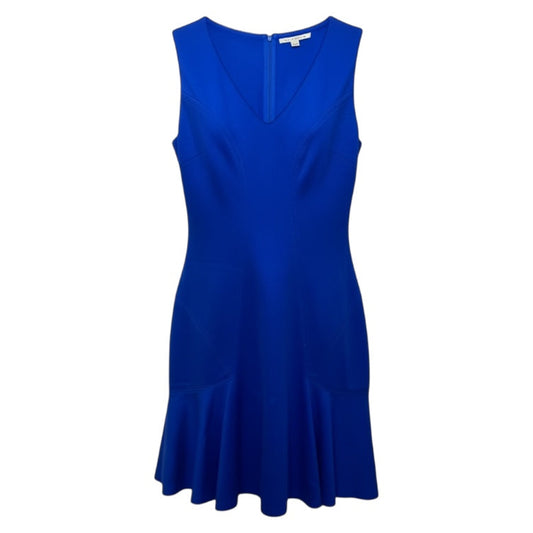 Carla Stretch Knit Drop Flare Dress Designer By Diane Von Furstenberg In Blue, Size: 4