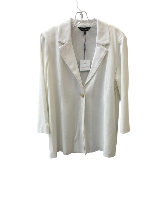 Cardigan By Ming Wang In Cream, Size:Xl