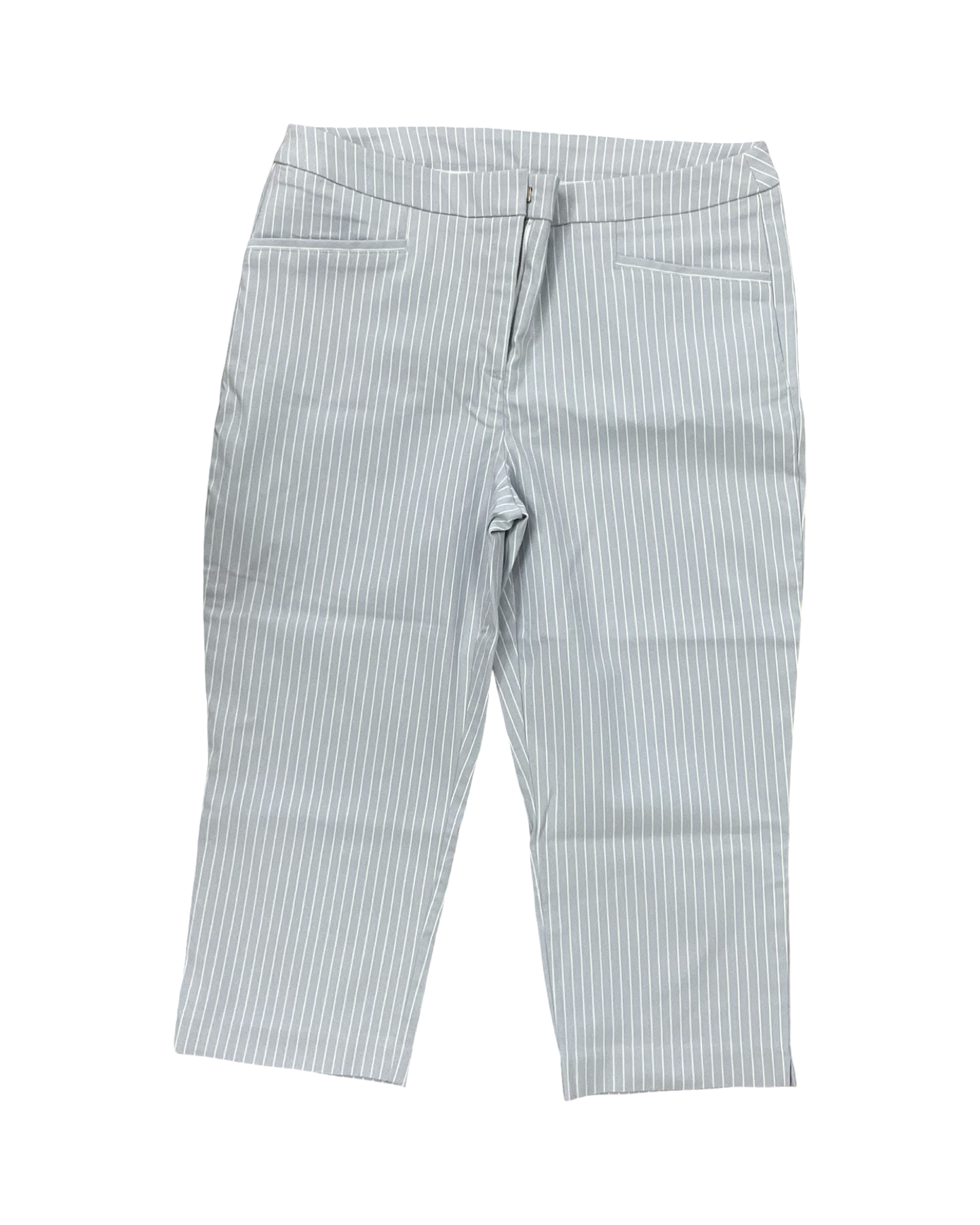 Pants Cropped By Chicos In Blue & White, Size:14