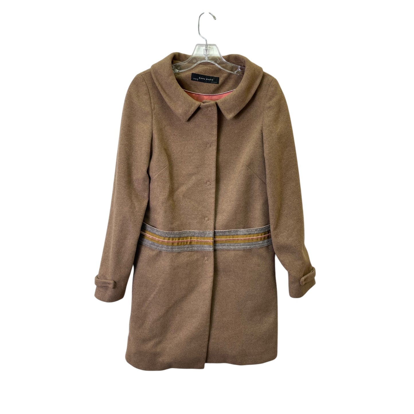 Coat Trench Coat By Zara Basic In Tan, Size:S