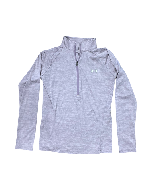 Athletic Top Ls Collar By Under Armour In Purple, Size:S