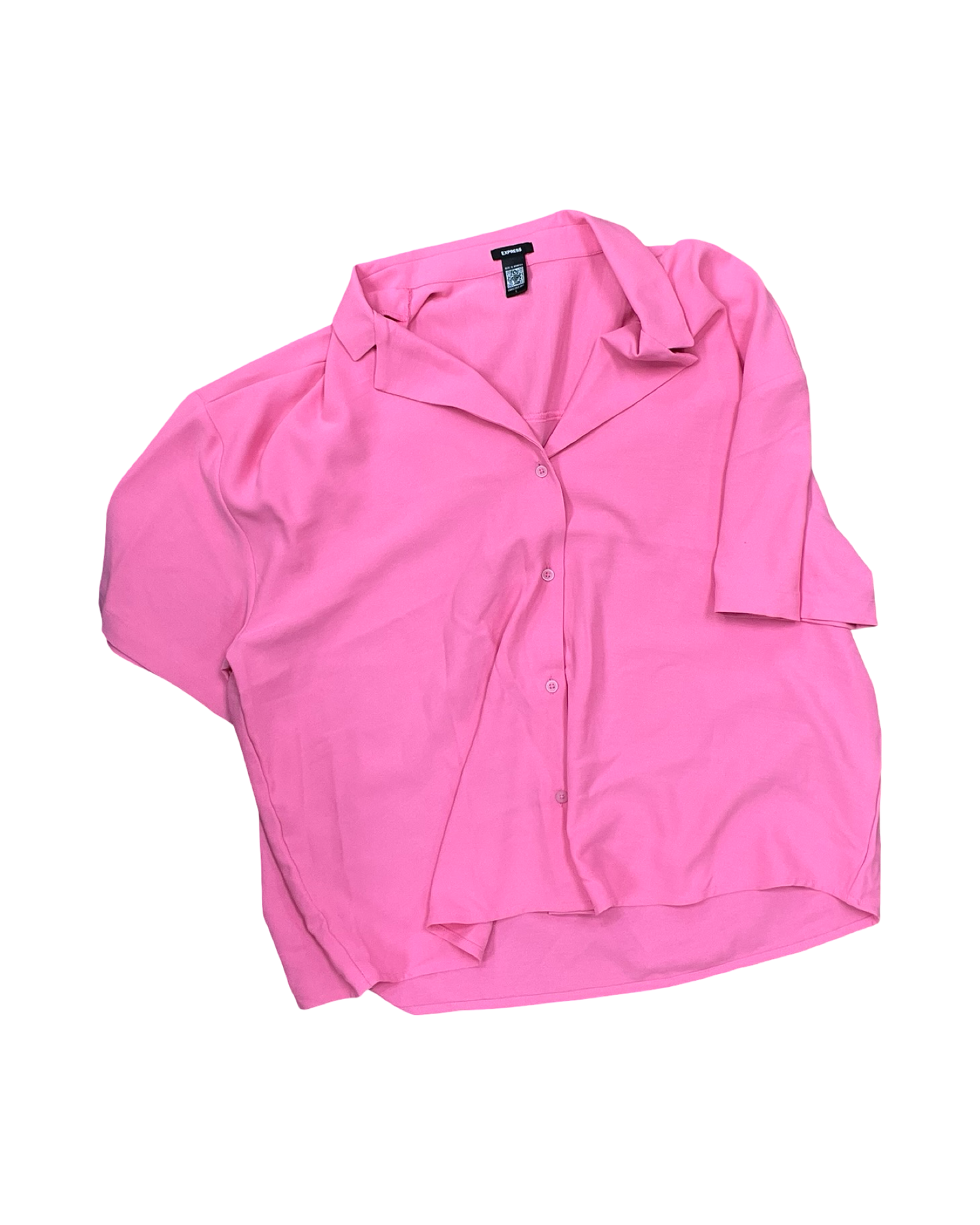 Blouse Ss By Express In Pink, Size:L