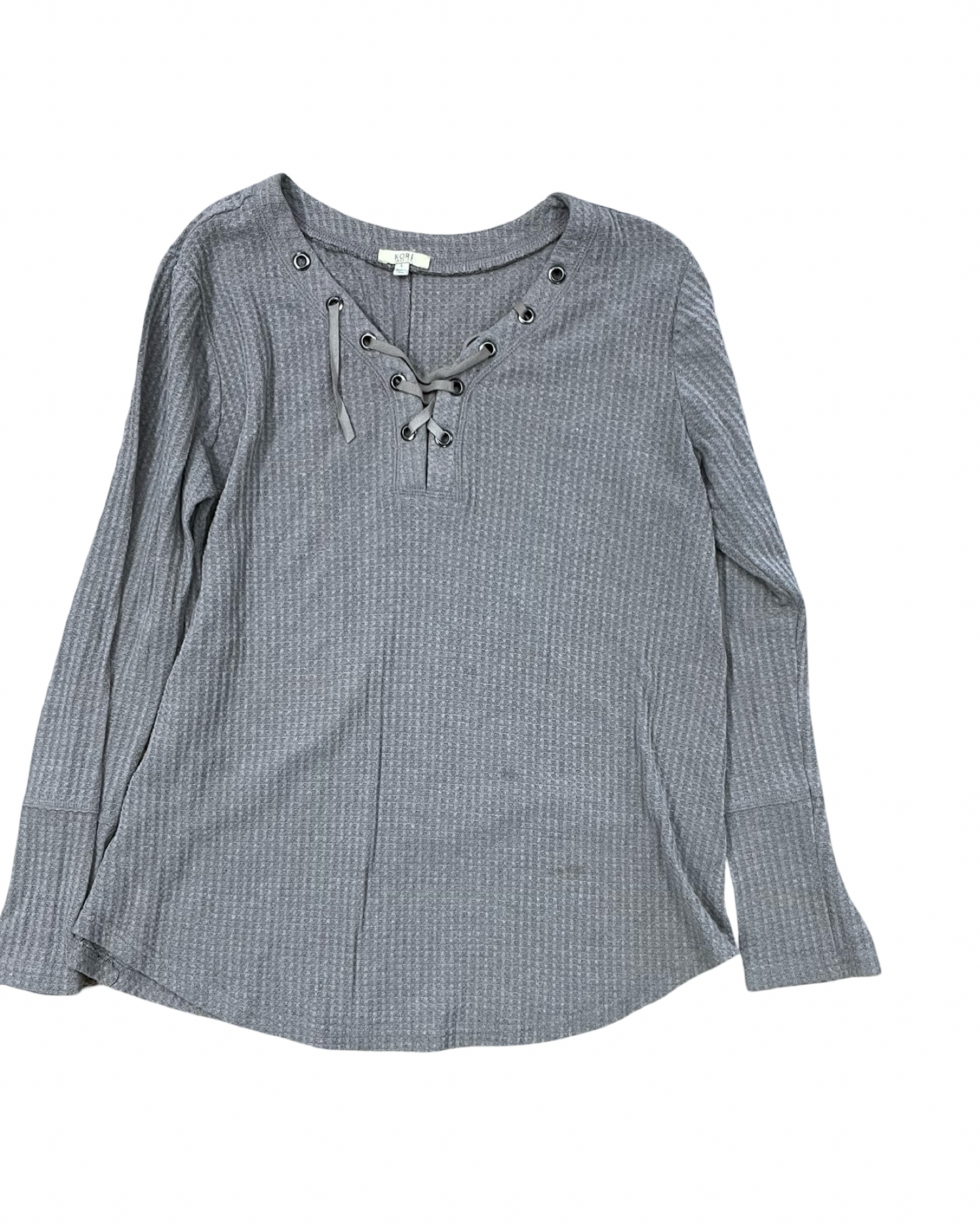 Top Ls By Kori America In Taupe, Size:L