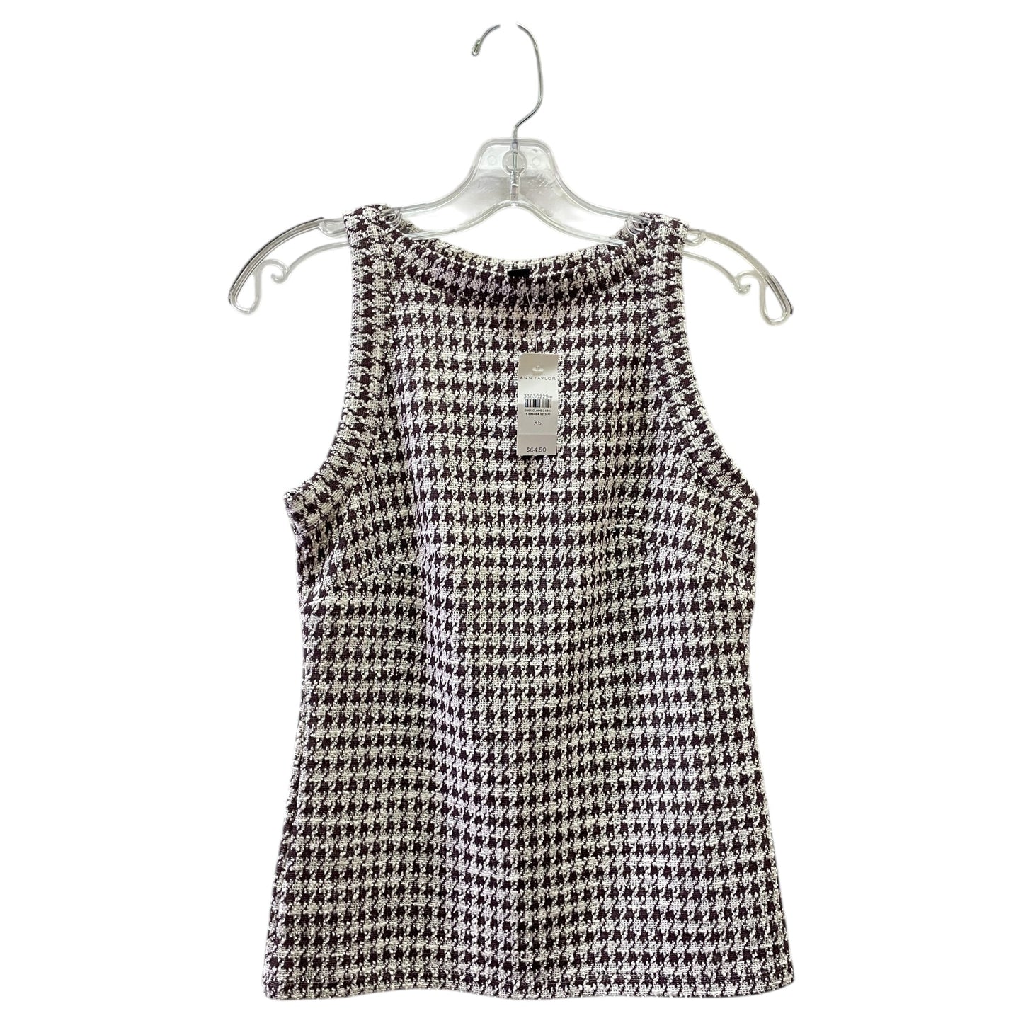 Sweater By Ann Taylor In Brown & White, Size:Xs