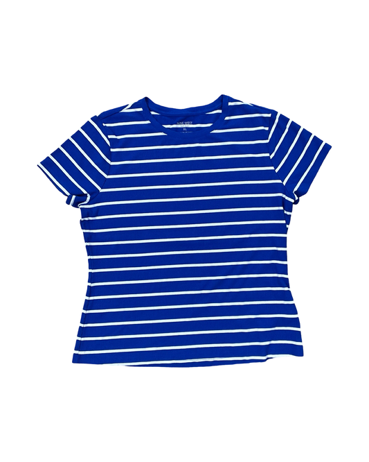 Top Ss By Nine West In Blue & White, Size:Xl