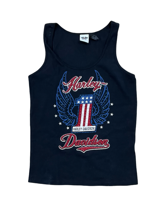 Top Sleeveless By Harley Davidson In Black, Size:Xl