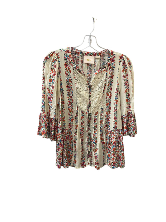 Top Ss Basic By Maeve In Floral Print, Size:M