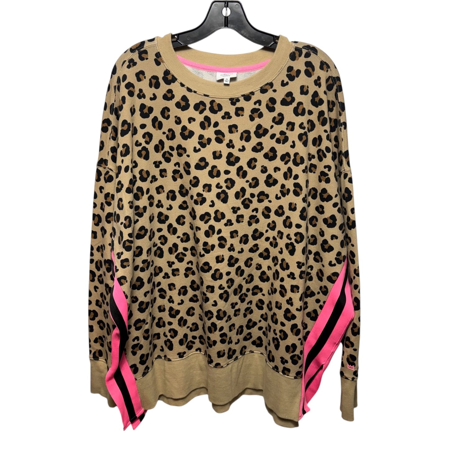 Sweatshirt Crewneck By Cabana By Crown And Ivy In Animal Print, Size: Xl