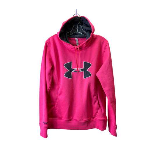 Athletic Sweatshirt Hoodie By Under Armour In Pink, Size:M