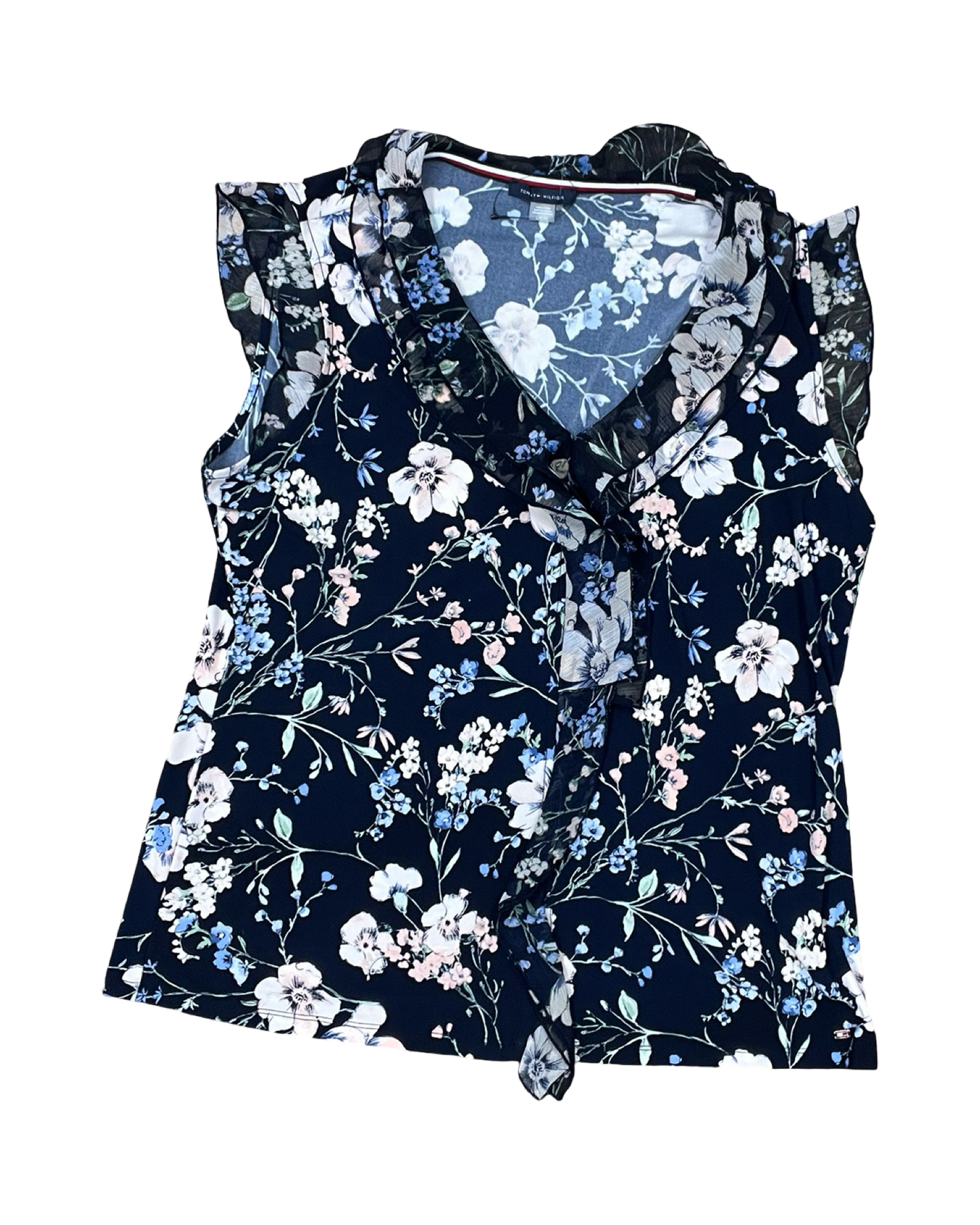 Top Sleeveless By Tommy Hilfiger In Floral Print, Size:L
