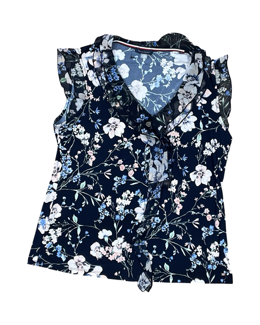 Top Sleeveless By Tommy Hilfiger In Floral Print, Size:L